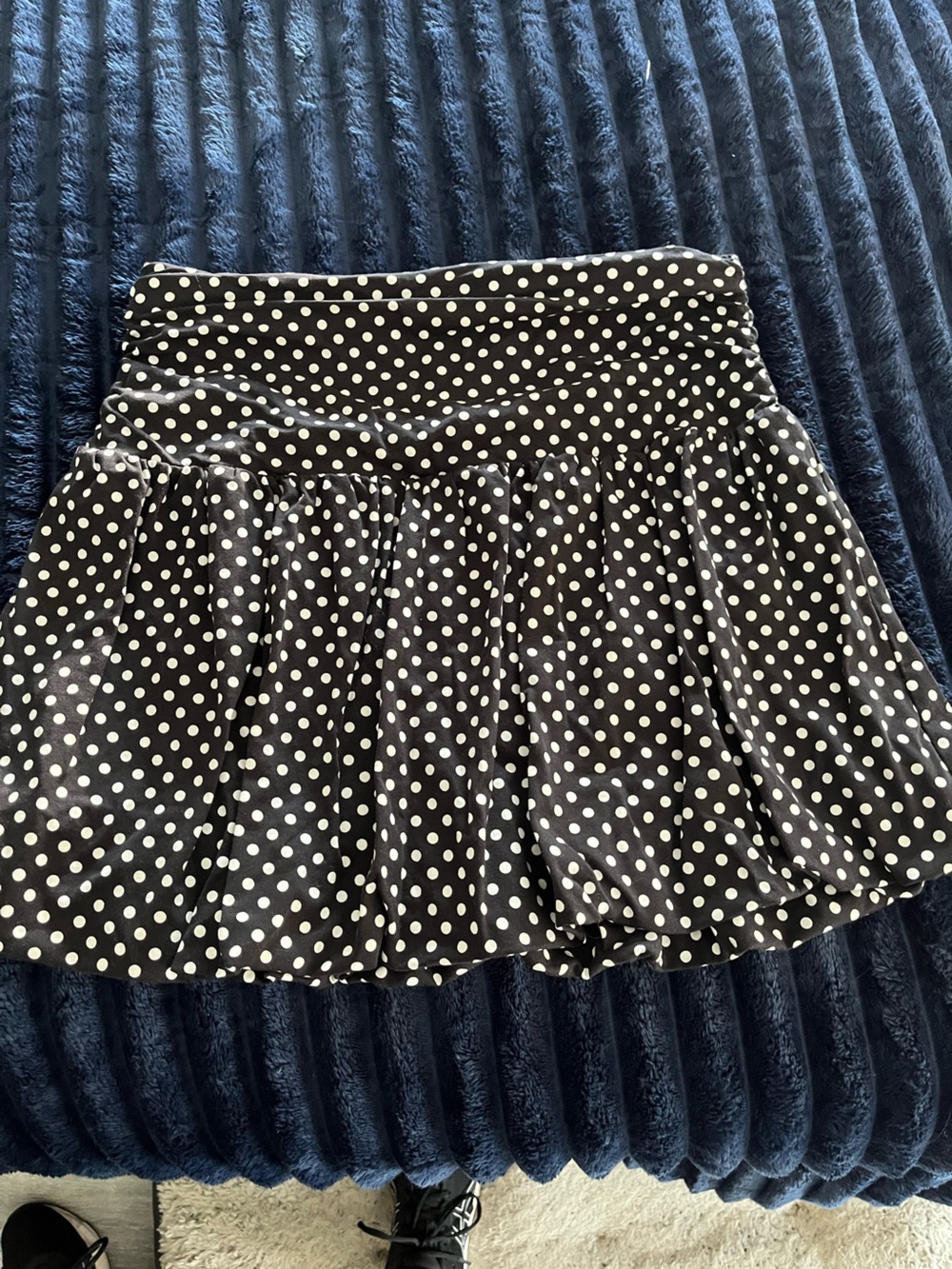 LOFT Black and White Polka Dot Skirt